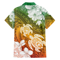 Kanaka Maoli Hawaii Flag Day Family Matching Short Sleeve Bodycon Dress and Hawaiian Shirt Vibrant Frangipani LT7 - Polynesian Pride
