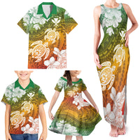 Kanaka Maoli Hawaii Flag Day Family Matching Tank Maxi Dress and Hawaiian Shirt Vibrant Frangipani LT7 - Polynesian Pride