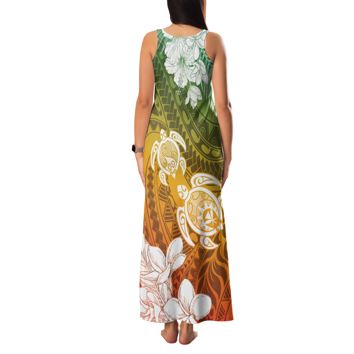 Kanaka Maoli Hawaii Flag Day Family Matching Tank Maxi Dress and Hawaiian Shirt Vibrant Frangipani LT7 - Polynesian Pride