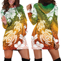 Kanaka Maoli Hawaii Flag Day Hoodie Dress Vibrant Frangipani LT7 - Polynesian Pride