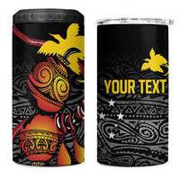 Personalized Papua New Guinea Milne Bay 4 in 1 Can Cooler Tumbler Bagi Necklace Mix Lime Pot Grunge LT7 One Size: 16 oz Black - Polynesian Pride