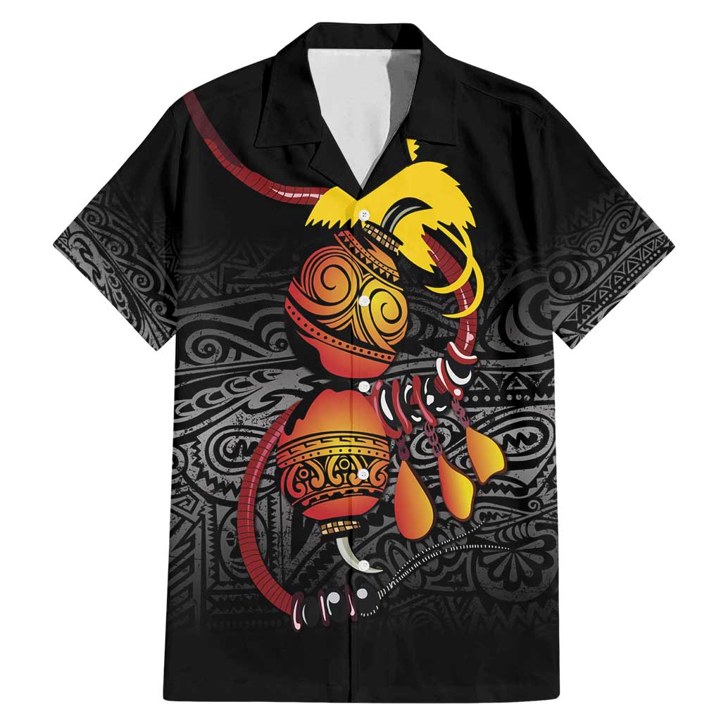 Personalized Papua New Guinea Milne Bay Family Matching Mermaid Dress and Hawaiian Shirt Bagi Necklace Mix Lime Pot Grunge LT7 Dad's Shirt - Short Sleeve Black - Polynesian Pride