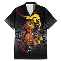 Personalized Papua New Guinea Milne Bay Family Matching Mermaid Dress and Hawaiian Shirt Bagi Necklace Mix Lime Pot Grunge LT7 Dad's Shirt - Short Sleeve Black - Polynesian Pride