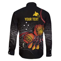 Personalized Papua New Guinea Milne Bay Family Matching Off The Shoulder Long Sleeve Dress and Hawaiian Shirt Bagi Necklace Mix Lime Pot Grunge LT7 - Polynesian Pride
