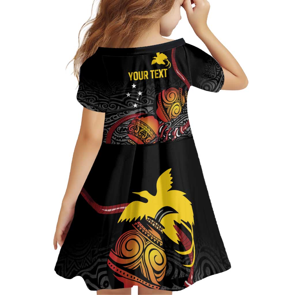 Personalized Papua New Guinea Milne Bay Family Matching Off Shoulder Short Dress and Hawaiian Shirt Bagi Necklace Mix Lime Pot Grunge LT7 - Polynesian Pride