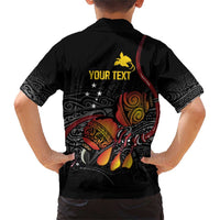 Personalized Papua New Guinea Milne Bay Family Matching Short Sleeve Bodycon Dress and Hawaiian Shirt Bagi Necklace Mix Lime Pot Grunge LT7 - Polynesian Pride