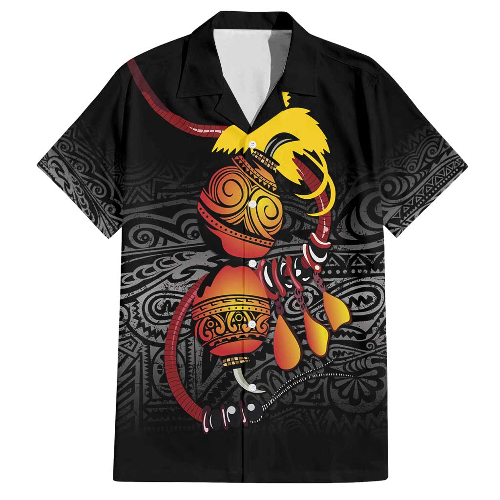 Personalized Papua New Guinea Milne Bay Family Matching Tank Maxi Dress and Hawaiian Shirt Bagi Necklace Mix Lime Pot Grunge LT7 Dad's Shirt - Short Sleeve Black - Polynesian Pride