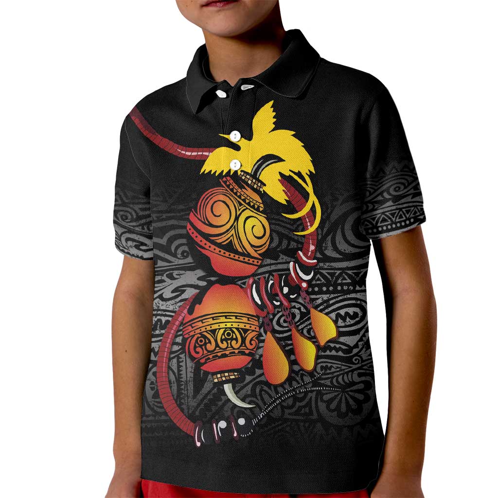 Personalized Papua New Guinea Milne Bay Kid Polo Shirt Bagi Necklace Mix Lime Pot Grunge
