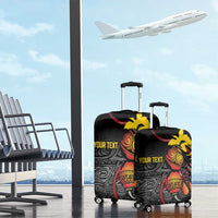 Personalized Papua New Guinea Milne Bay Luggage Cover Bagi Necklace Mix Lime Pot Grunge