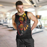 Personalized Papua New Guinea Milne Bay Men Tank Top Bagi Necklace Mix Lime Pot Grunge