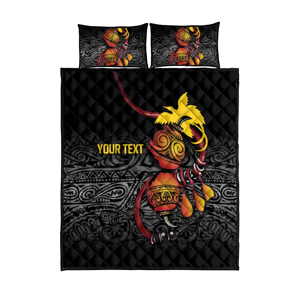 Personalized Papua New Guinea Milne Bay Quilt Bed Set Bagi Necklace Mix Lime Pot Grunge LT7 - Polynesian Pride