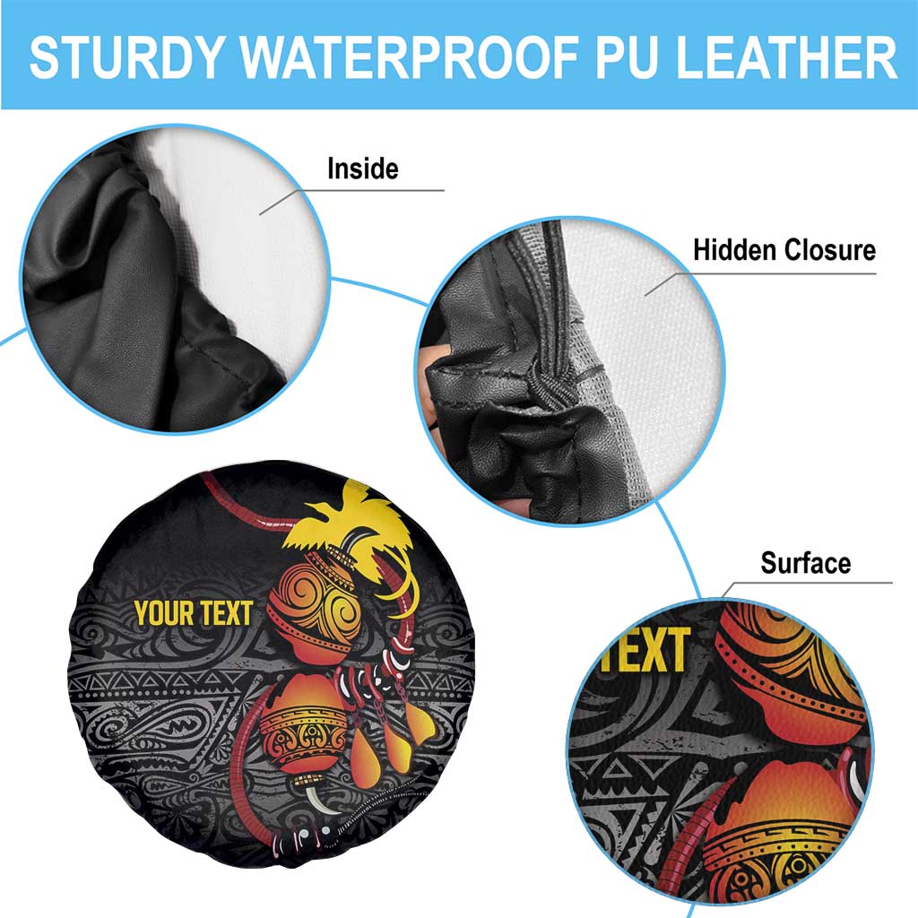Personalized Papua New Guinea Milne Bay Spare Tire Cover Bagi Necklace Mix Lime Pot Grunge