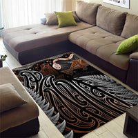 Aotearoa Maori - Australia Indigenous Area Rug Koiri Whakairo Mix Aboriginal Art - Polynesian Pride