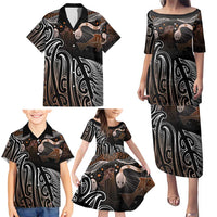 Aotearoa Maori - Australia Indigenous Family Matching Puletasi and Hawaiian Shirt Koiri Whakairo Mix Aboriginal Art LT7 - Polynesian Pride
