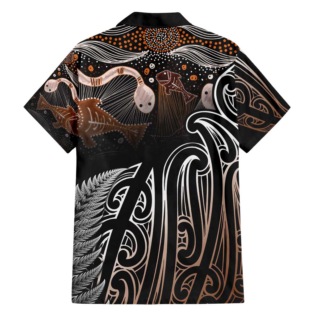 Aotearoa Maori - Australia Indigenous Family Matching Puletasi and Hawaiian Shirt Koiri Whakairo Mix Aboriginal Art LT7 - Polynesian Pride