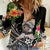Personalised Polynesian Women Casual Shirt With Yorkshire Terrier Floral Style LT7 Female Black - Polynesian Pride