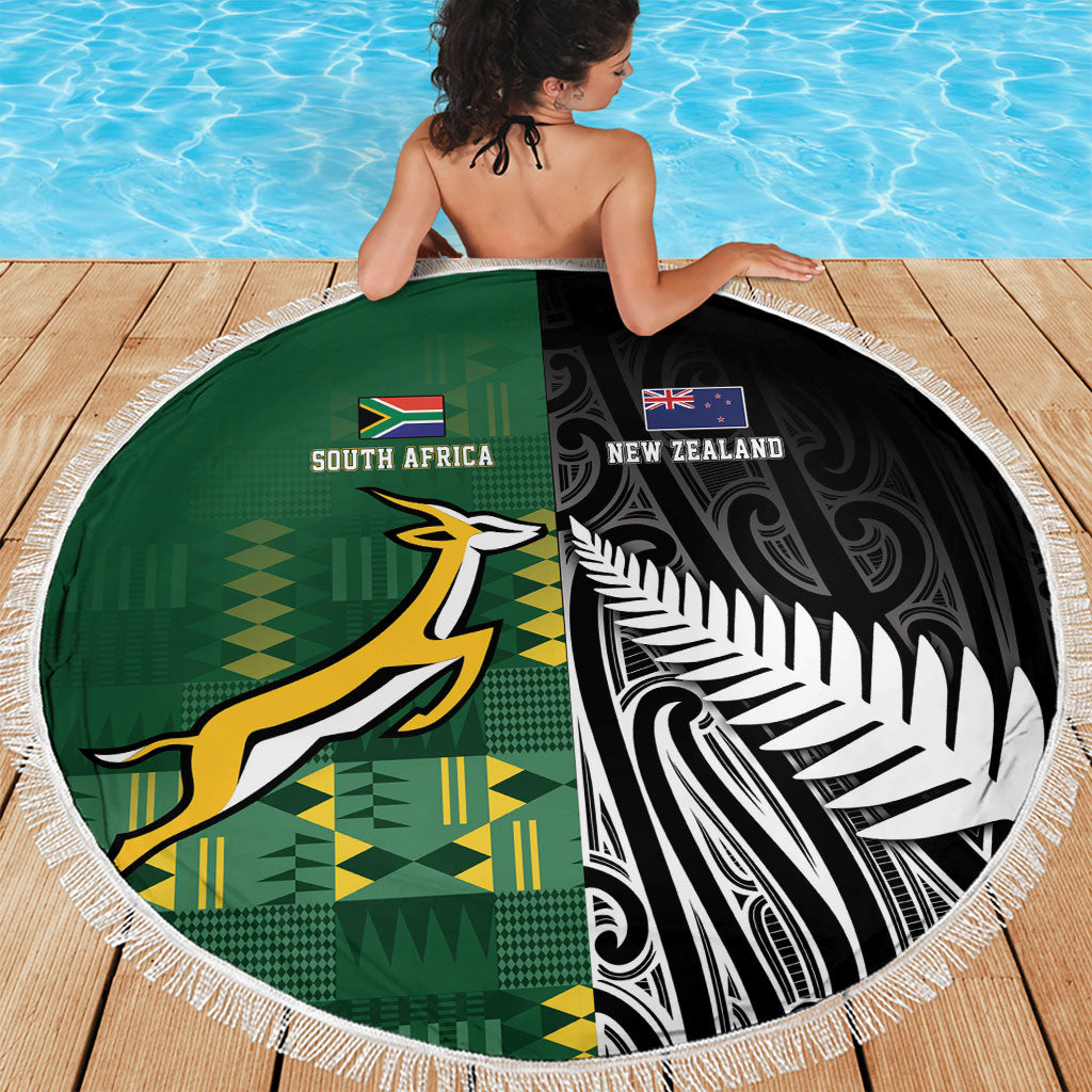 Rugby South Africa New Zealand Greatest Rivals Beach Blanket Tribal Motifs LT7 - Polynesian Pride