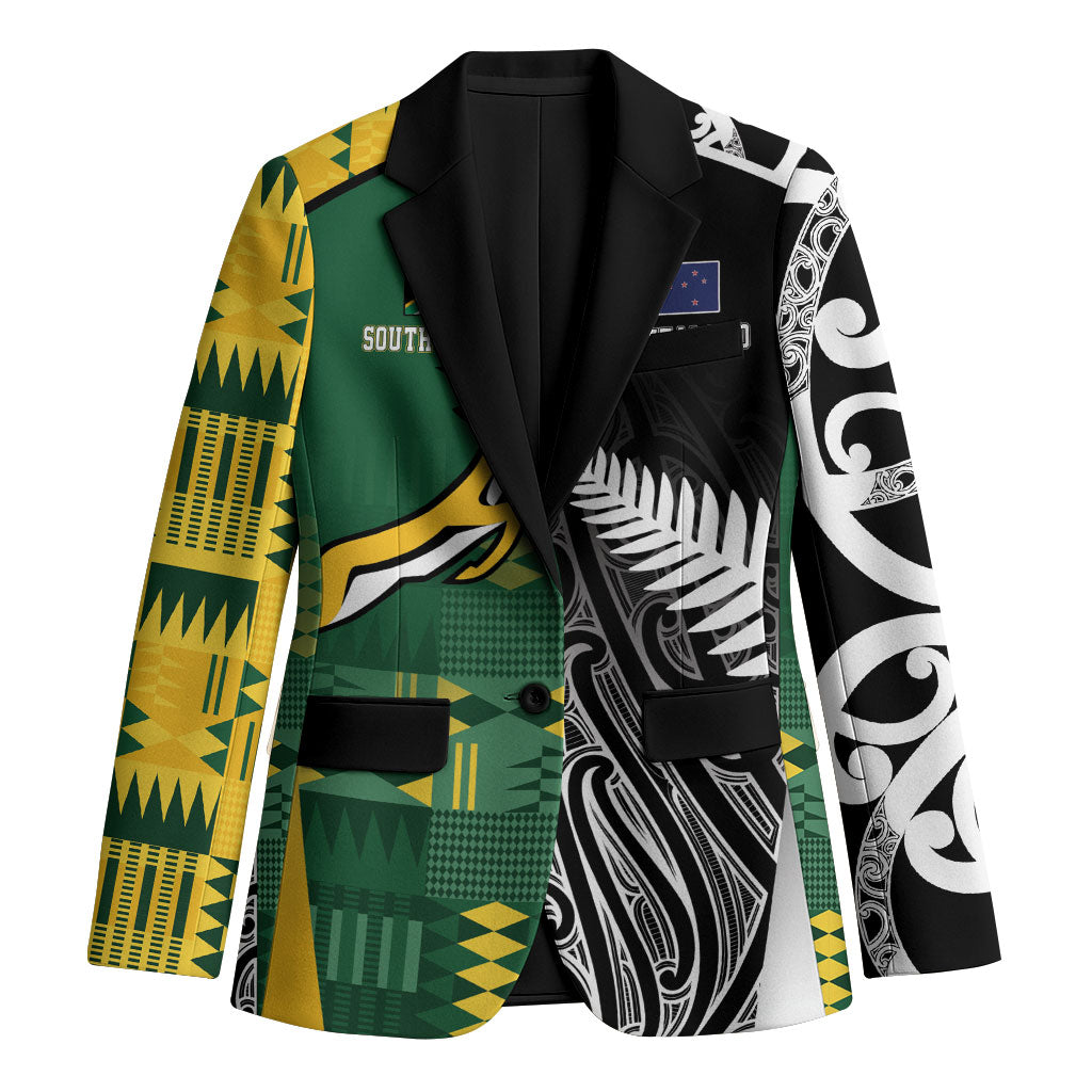 Custom Rugby South Africa New Zealand Greatest Rivals Blazer Tribal Motifs LT7 Unisex Multicolor - Polynesian Pride