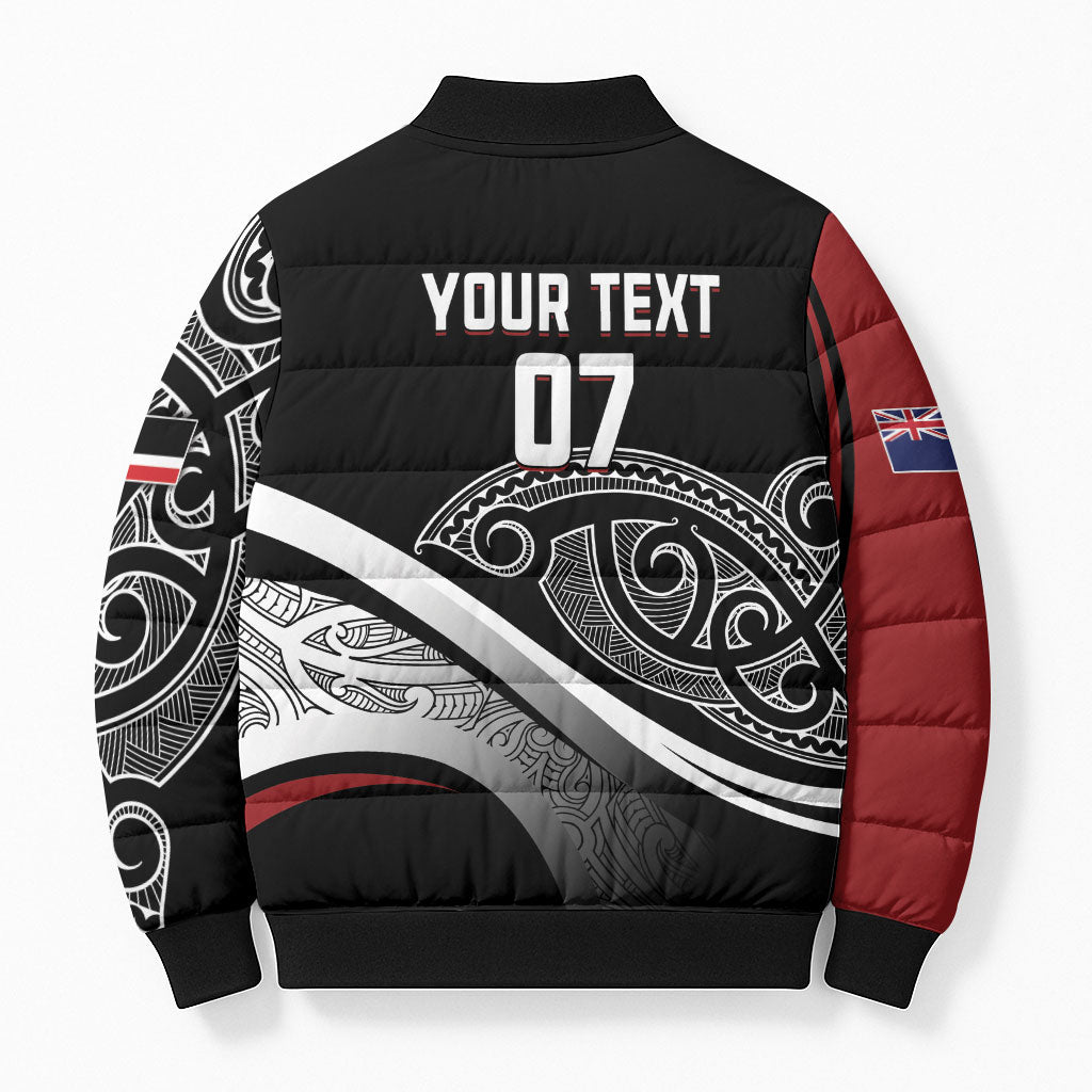 Aotearoa Maori Rugby Custom Bomber Puffer Jacket Kapa O Pango LT7 - Polynesian Pride