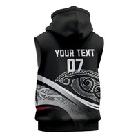Aotearoa Maori Rugby Custom Sleeveless Zip Hoodie Kapa O Pango LT7 - Polynesian Pride