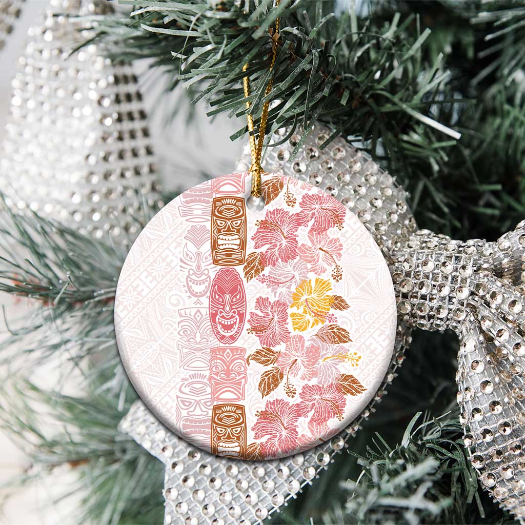 Christmas Aloha Hawaii Tiki Ceramic Ornament Hibiscus Spring Colors LT7 - Polynesian Pride