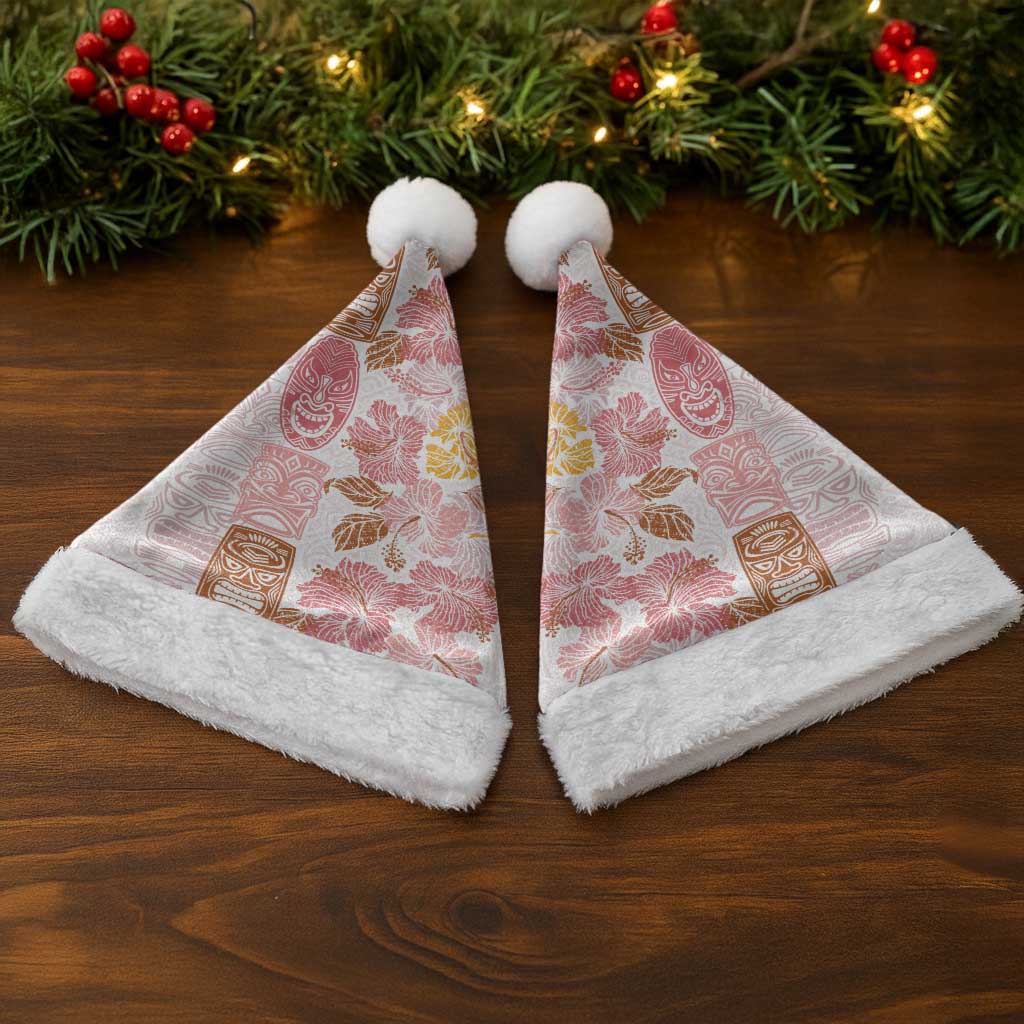 Christmas Aloha Hawaii Tiki Christmas Santa Hat Hibiscus Spring Colors - Polynesian Pride