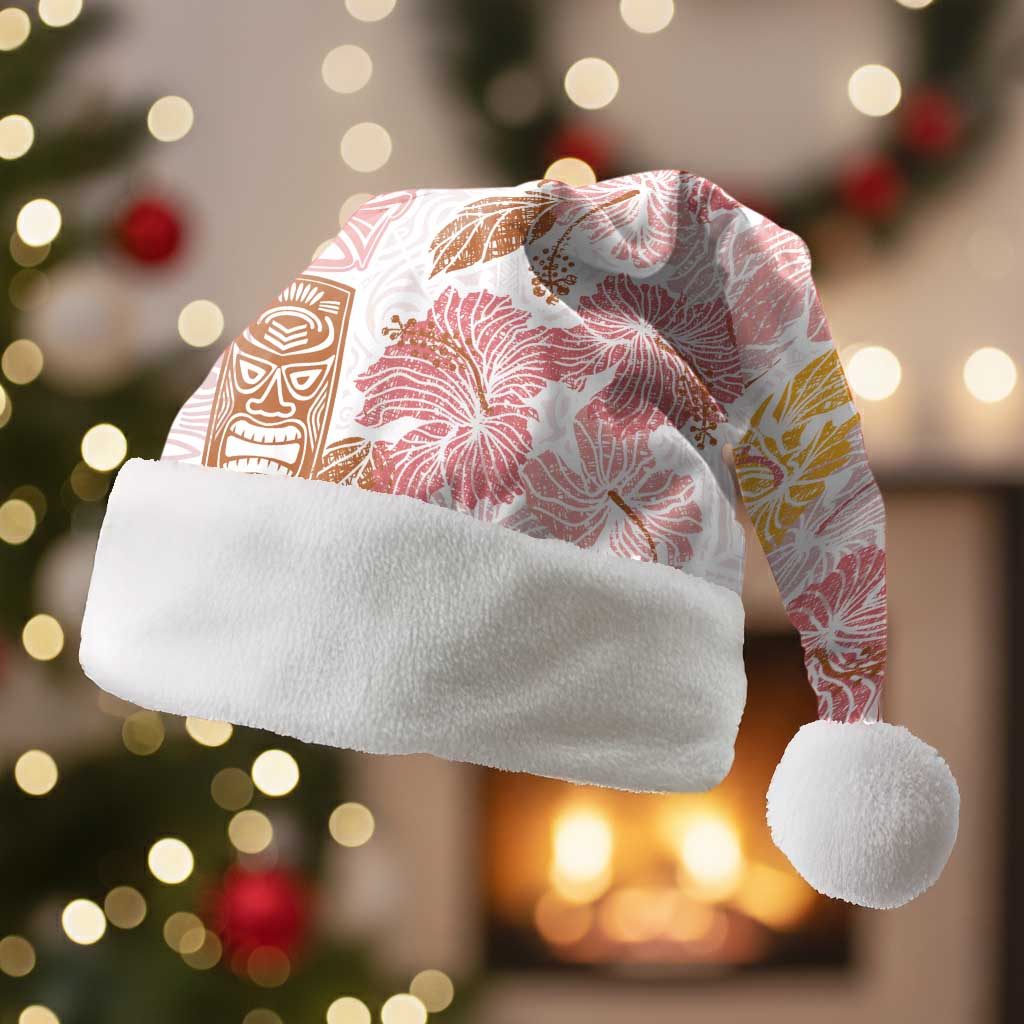 Christmas Aloha Hawaii Tiki Christmas Santa Hat Hibiscus Spring Colors - Polynesian Pride