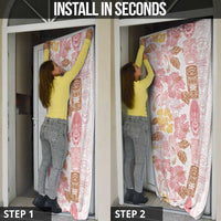 Christmas Aloha Hawaii Tiki Door Cover Hibiscus Spring Colors - Polynesian Pride