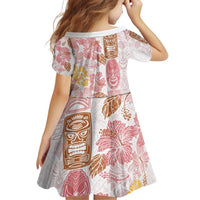 Christmas Aloha Hawaii Tiki Family Matching Off Shoulder Short Dress and Hawaiian Shirt Hibiscus Spring Colors LT7 - Polynesian Pride