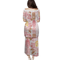 Christmas Aloha Hawaii Tiki Family Matching Puletasi and Hawaiian Shirt Hibiscus Spring Colors LT7 - Polynesian Pride