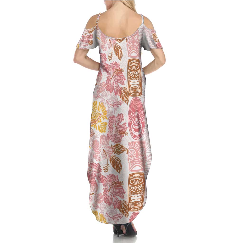 Christmas Aloha Hawaii Tiki Family Matching Summer Maxi Dress and Hawaiian Shirt Hibiscus Spring Colors LT7 - Polynesian Pride