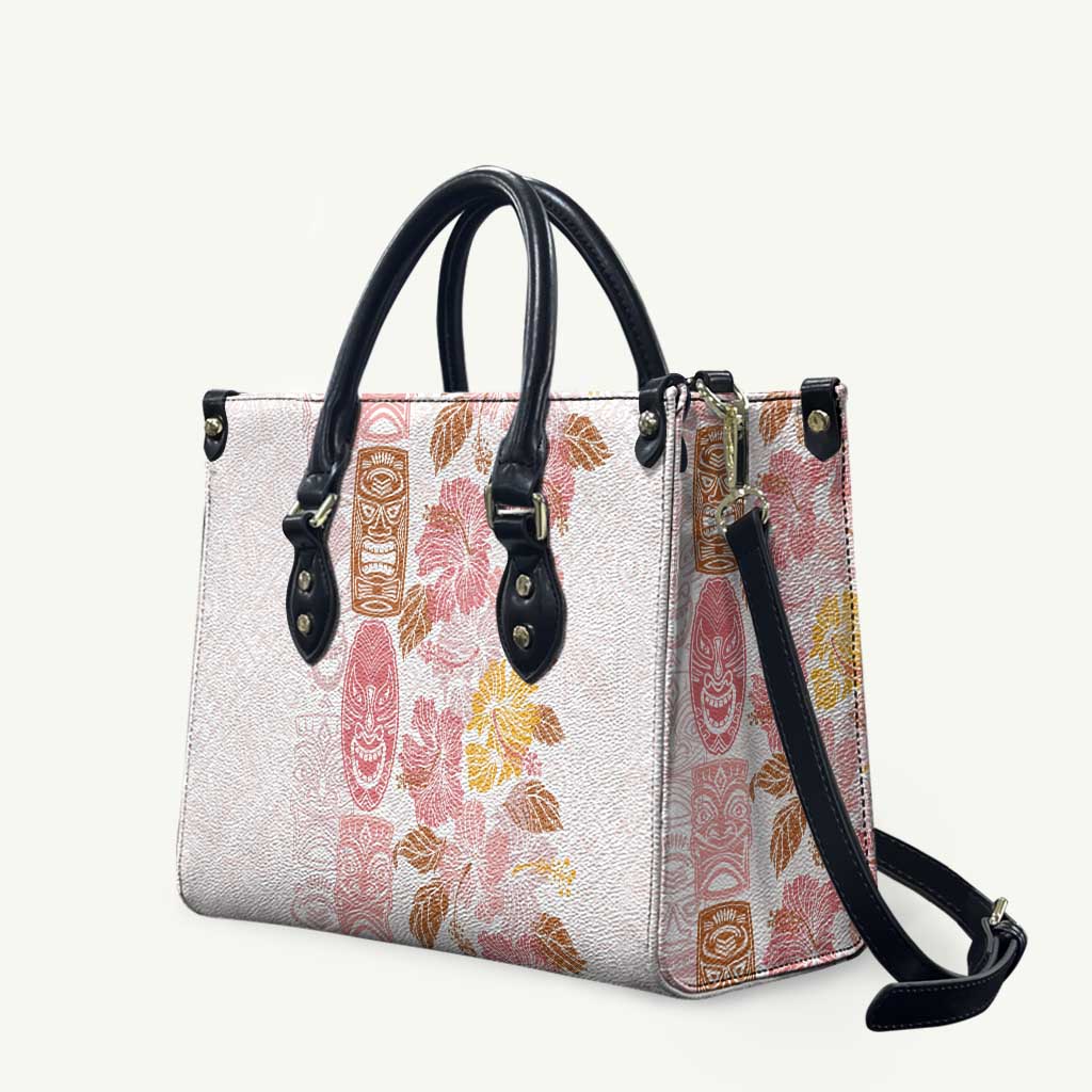 Christmas Aloha Hawaii Tiki Leather Bag Hibiscus Spring Colors - Polynesian Pride