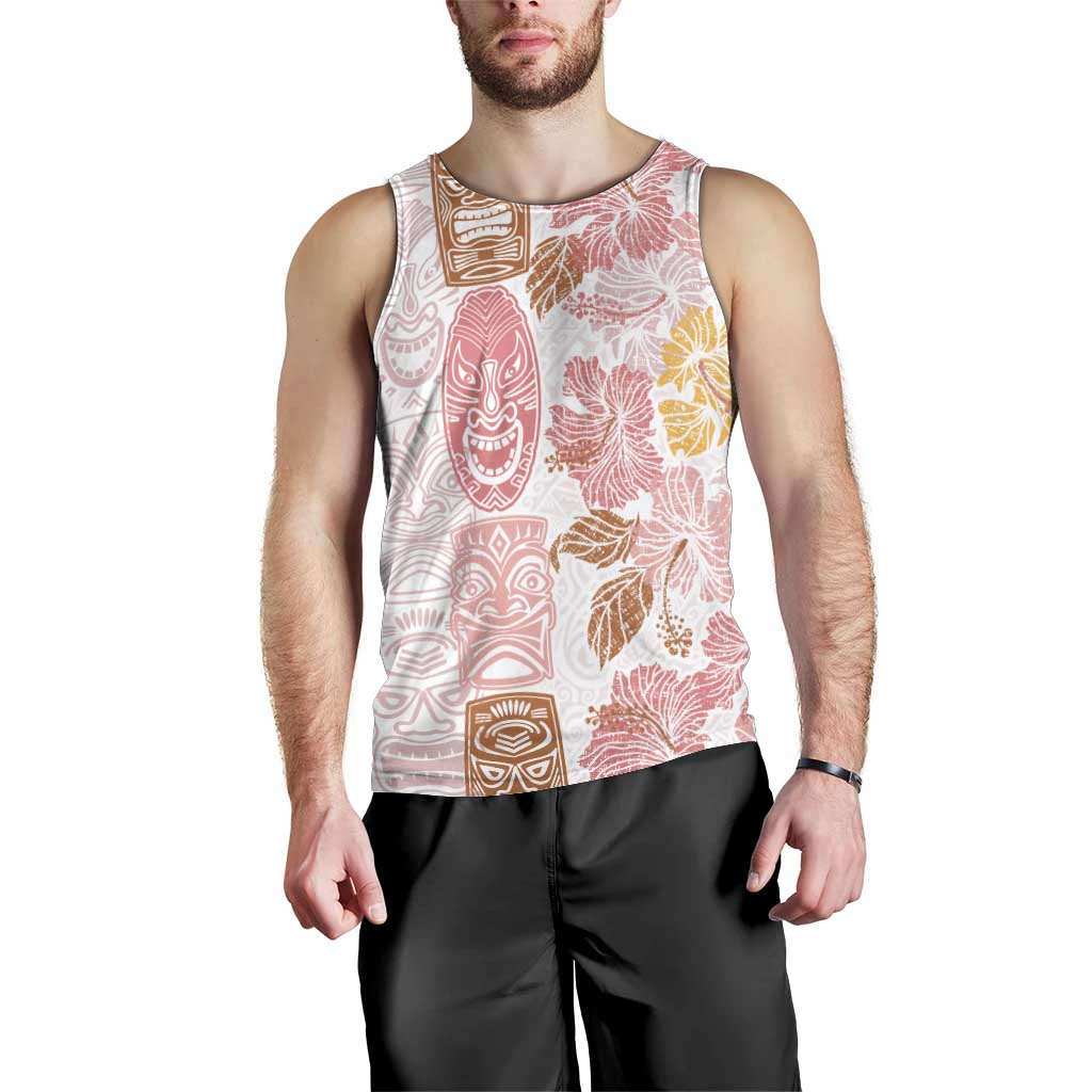Christmas Aloha Hawaii Tiki Men Tank Top Hibiscus Spring Colors - Polynesian Pride