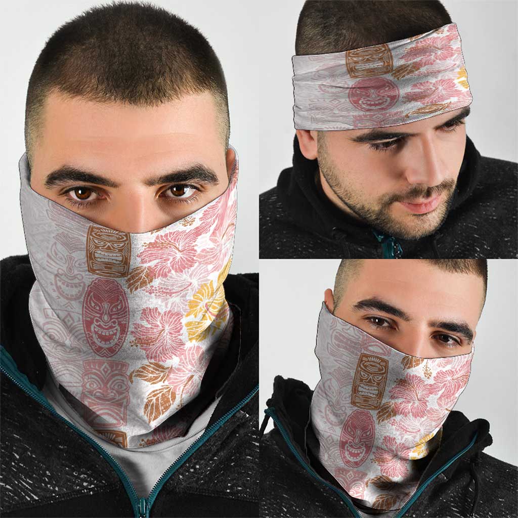 Christmas Aloha Hawaii Tiki Neck Gaiter Hibiscus Spring Colors - Polynesian Pride