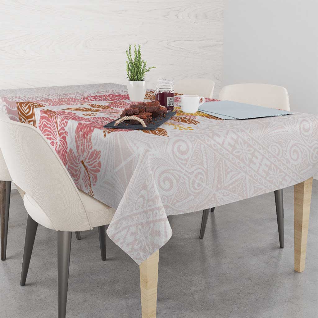 Christmas Aloha Hawaii Tiki Tablecloth Hibiscus Spring Colors - Polynesian Pride