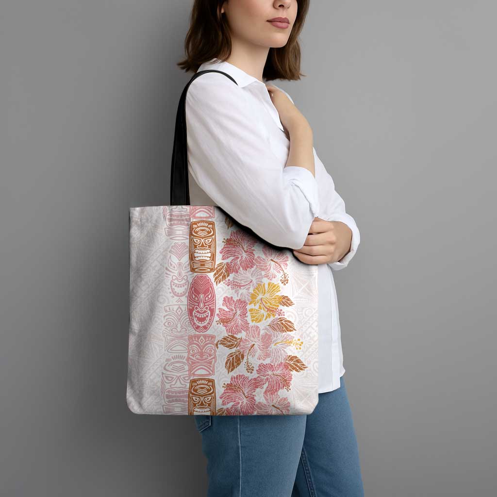 Christmas Aloha Hawaii Tiki Tote Bag Hibiscus Spring Colors - Polynesian Pride