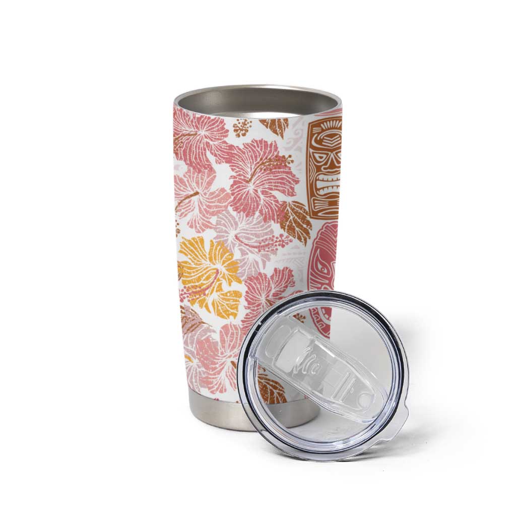 Christmas Aloha Hawaii Tiki Tumbler Cup Hibiscus Spring Colors - Polynesian Pride