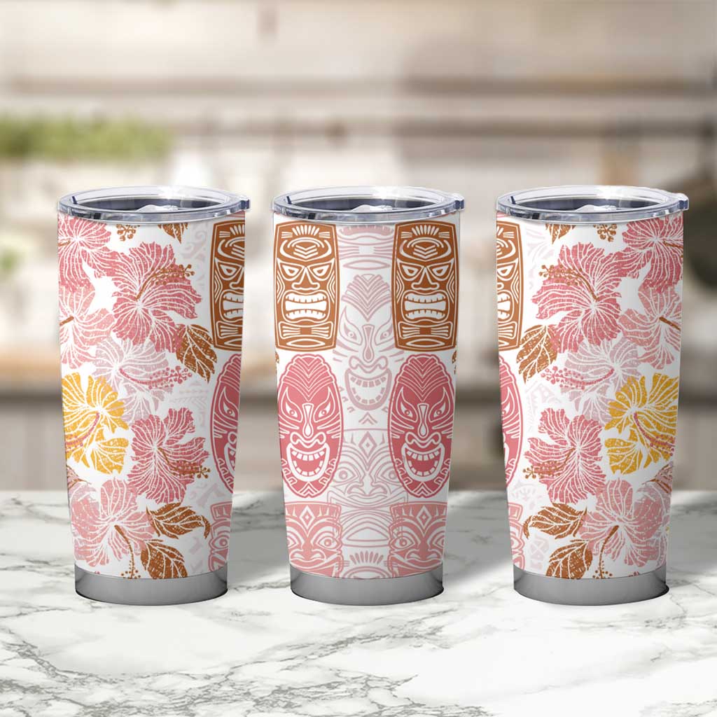 Christmas Aloha Hawaii Tiki Tumbler Cup Hibiscus Spring Colors - Polynesian Pride