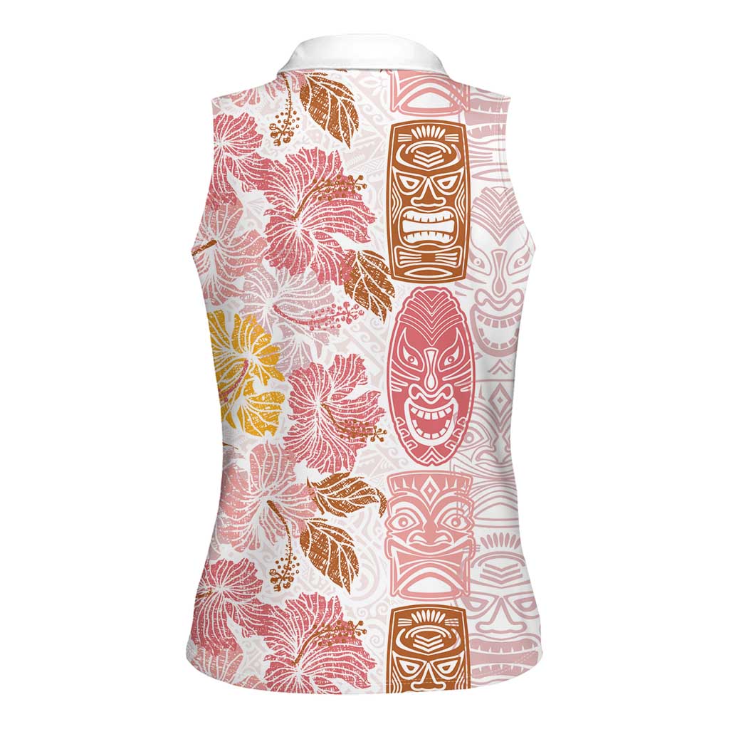 Christmas Aloha Hawaii Tiki Women Sleeveless Polo Shirt Hibiscus Spring Colors LT7 - Polynesian Pride