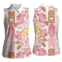 Christmas Aloha Hawaii Tiki Women Sleeveless Polo Shirt Hibiscus Spring Colors LT7 - Polynesian Pride