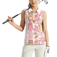 Christmas Aloha Hawaii Tiki Women Sleeveless Polo Shirt Hibiscus Spring Colors LT7 - Polynesian Pride