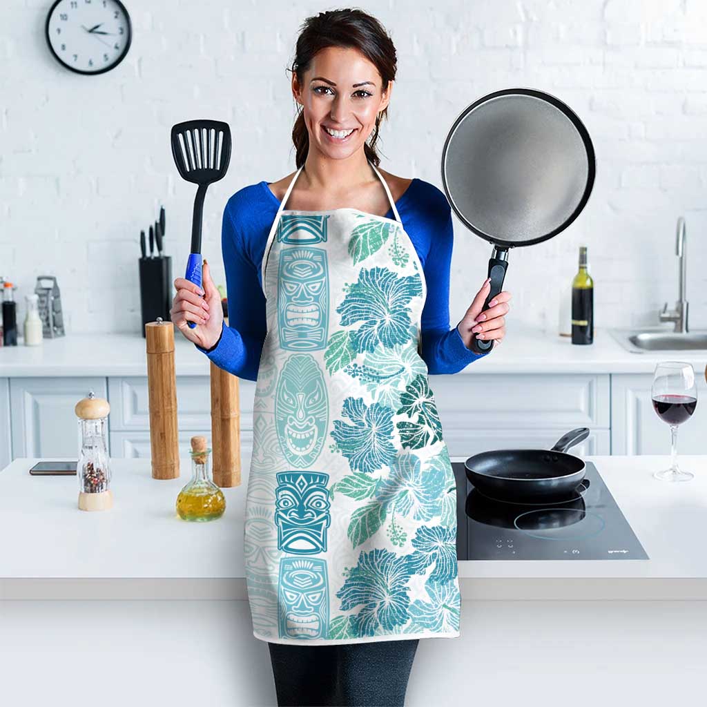 Christmas Aloha Hawaii Tiki Apron Hibiscus Summer Colors - Polynesian Pride