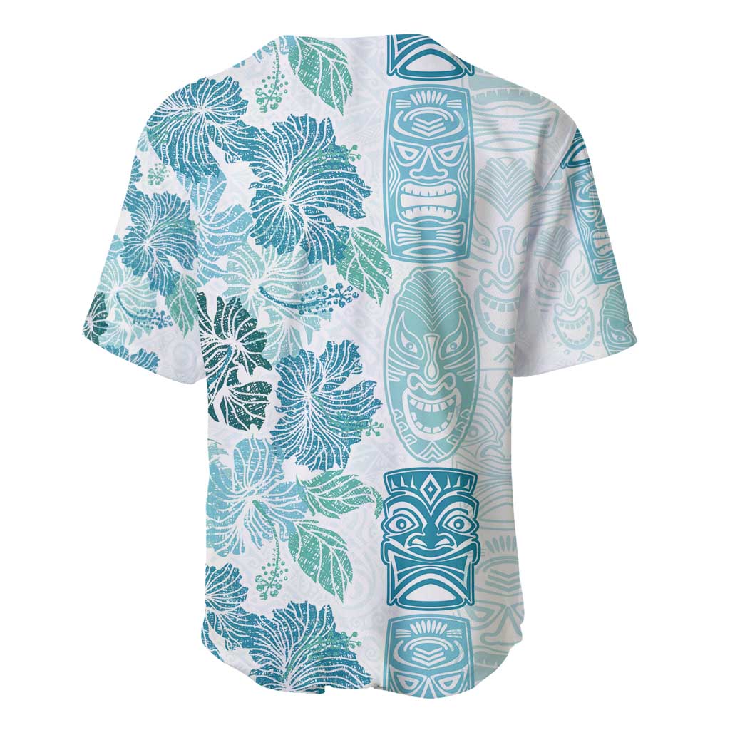 Christmas Aloha Hawaii Tiki Baseball Jersey Hibiscus Summer Colors - Polynesian Pride