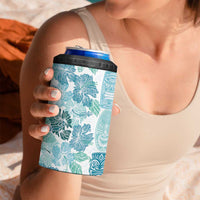 Christmas Aloha Hawaii Tiki 4 in 1 Can Cooler Tumbler Hibiscus Summer Colors LT7 - Polynesian Pride