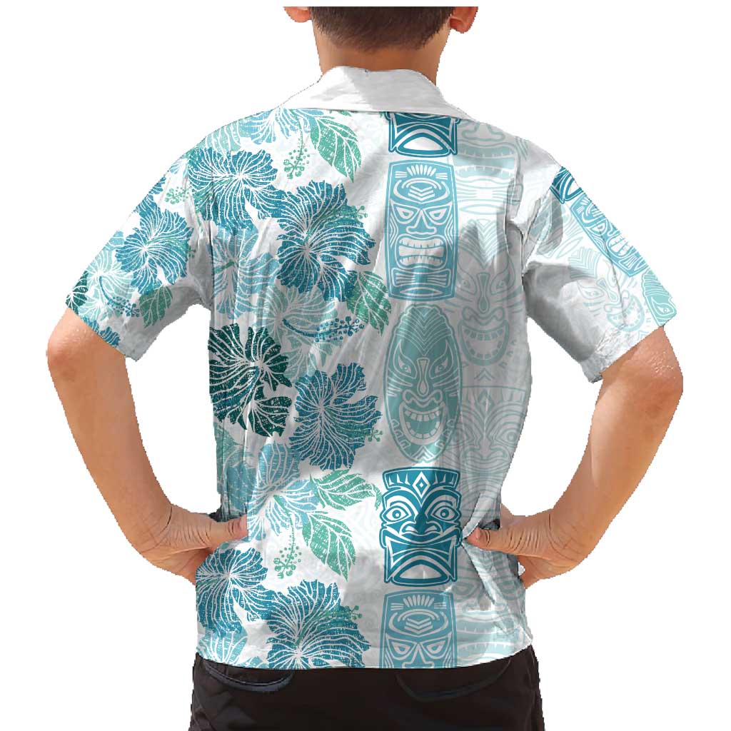 Christmas Aloha Hawaii Tiki Family Matching Mermaid Dress and Hawaiian Shirt Hibiscus Summer Colors LT7 - Polynesian Pride