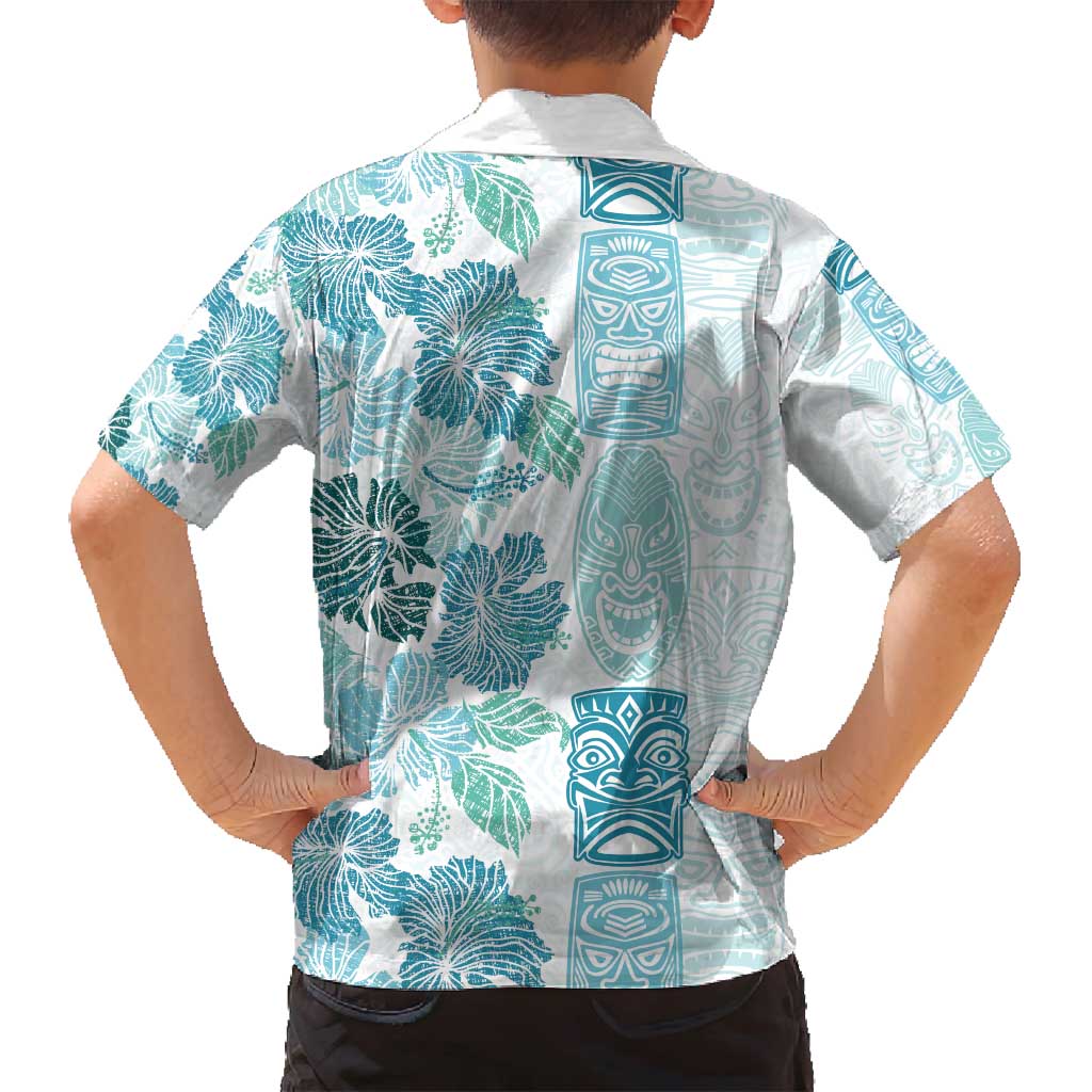 Christmas Aloha Hawaii Tiki Family Matching Summer Maxi Dress and Hawaiian Shirt Hibiscus Summer Colors LT7 - Polynesian Pride