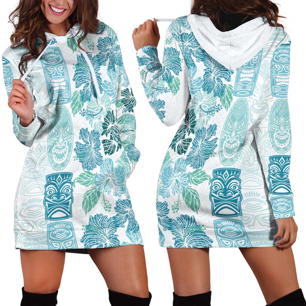 Christmas Aloha Hawaii Tiki Hoodie Dress Hibiscus Summer Colors LT7 - Polynesian Pride