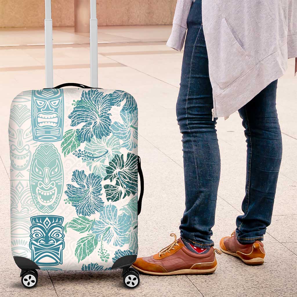 Christmas Aloha Hawaii Tiki Luggage Cover Hibiscus Summer Colors - Polynesian Pride