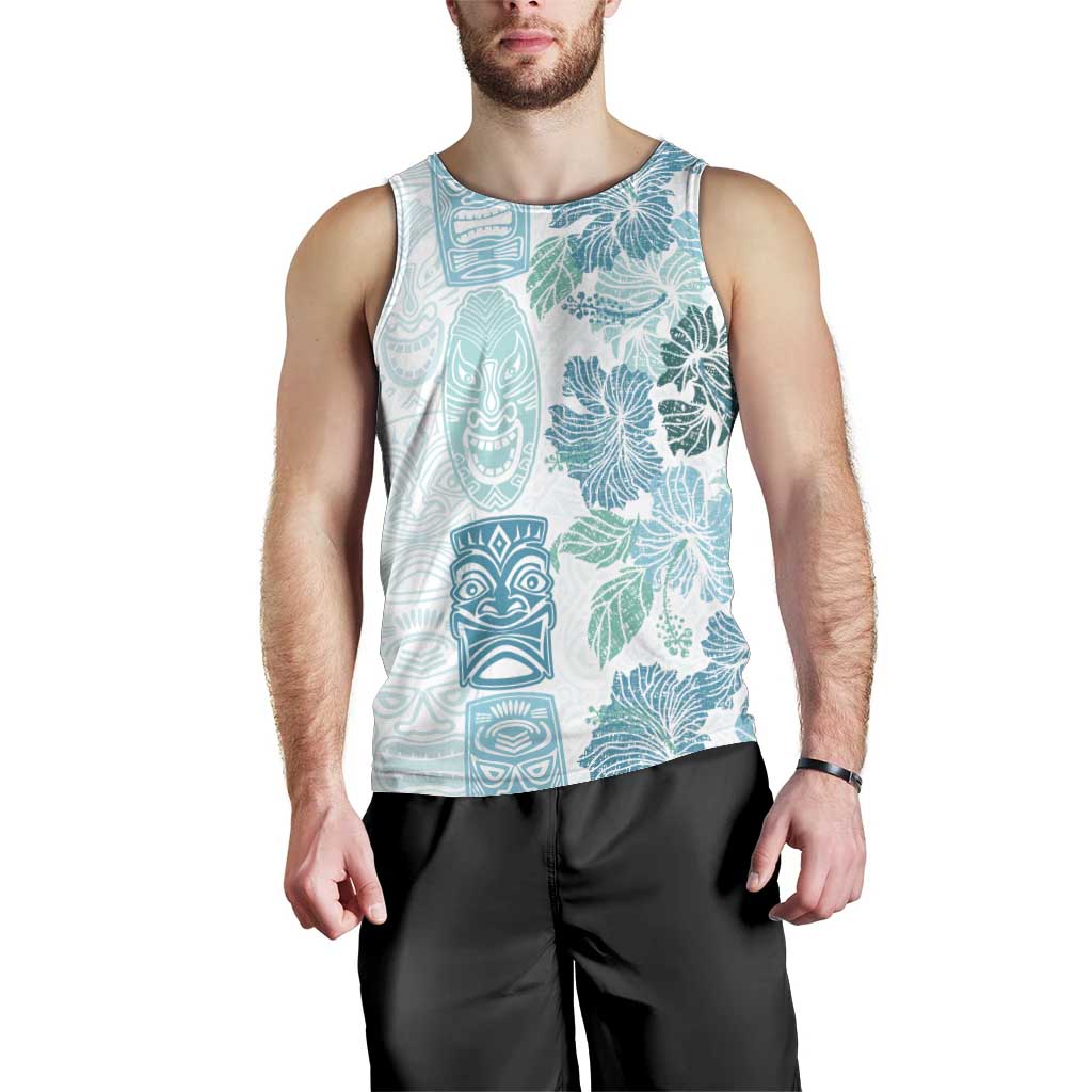 Christmas Aloha Hawaii Tiki Men Tank Top Hibiscus Summer Colors - Polynesian Pride