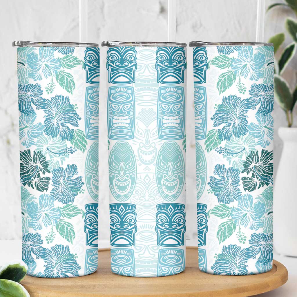 Christmas Aloha Hawaii Tiki Skinny Tumbler Hibiscus Summer Colors LT7 - Polynesian Pride